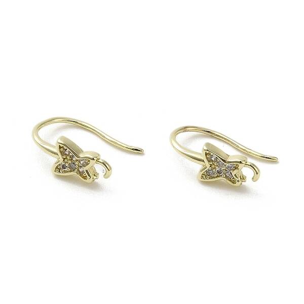Brass Micro Pave Cubic Zirconia Earring Hooks