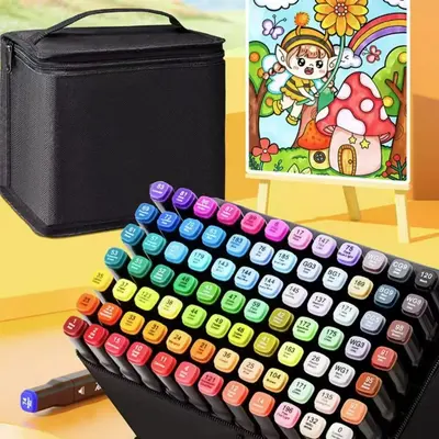 Alcohol marker pen Paint Markers Set, 24/60/80 set,  Dual Tip & Fine Tip Paint Pens - Quick Drying & Waterproof - for Paintin...