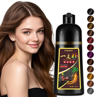 Natural Black Tea Hair Dye Shampoo 3-in-1, 100% Gray Hair Coverage in Minutes, Hair Instant Dye Shampoo for Women Men, Plant ...