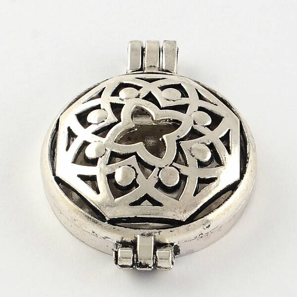 Rack Plating Hollow Brass Diffuser Locket Pendants
