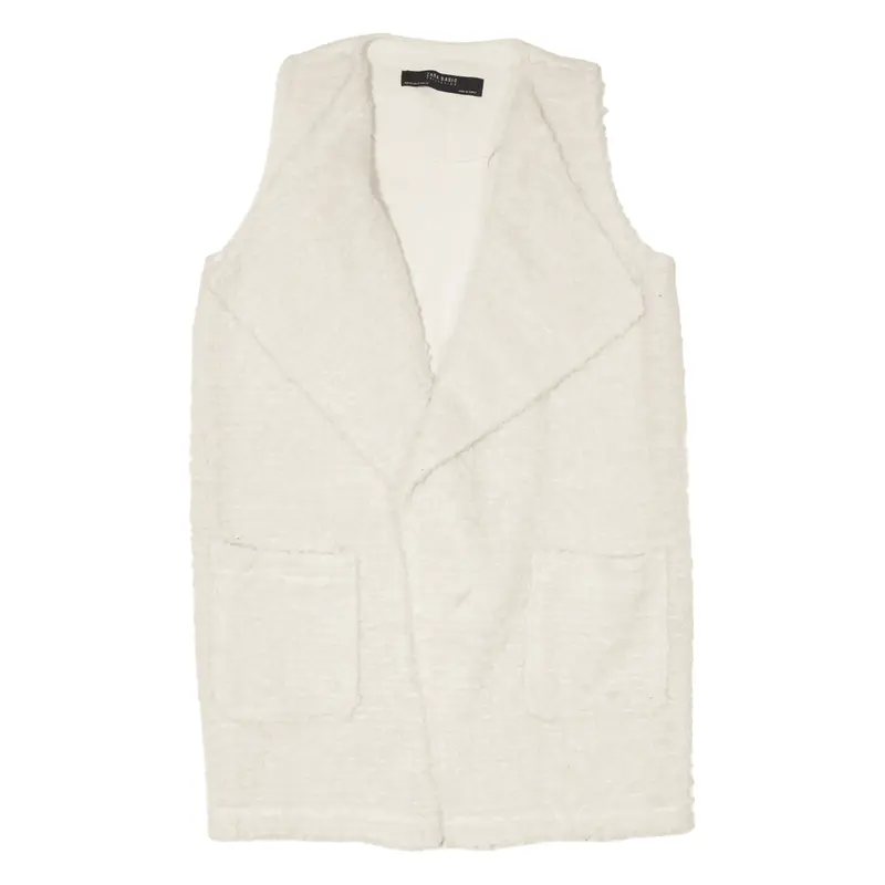 ZARA Basic Gilet Cream Womens XS