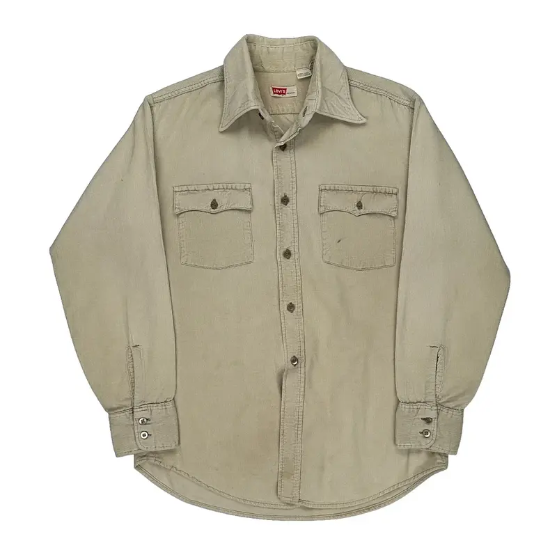 1970S Levis Cord Shirt - Medium Beige Cotton