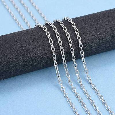 Non-Tarnish 3.28 Feet 201 Stainless Steel Cable Chains