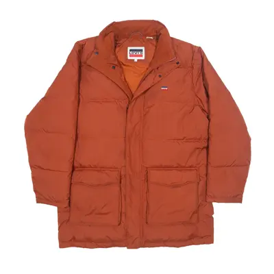 LEVI'S Down Filled Puffer Coat Orange Mens L