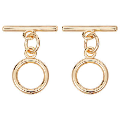 12 Sets Brass Toggle Clasps