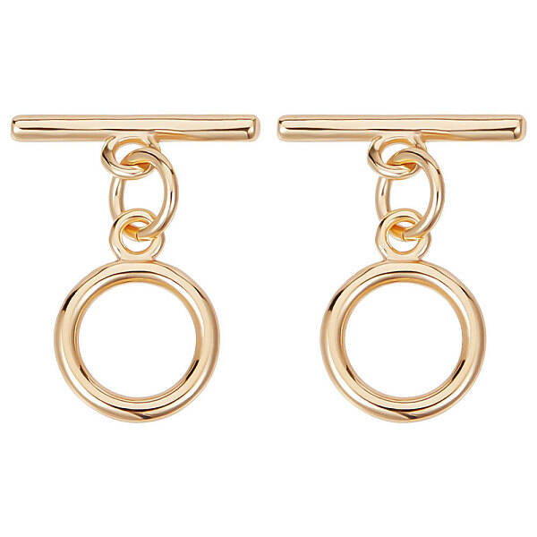 12 Sets Brass Toggle Clasps
