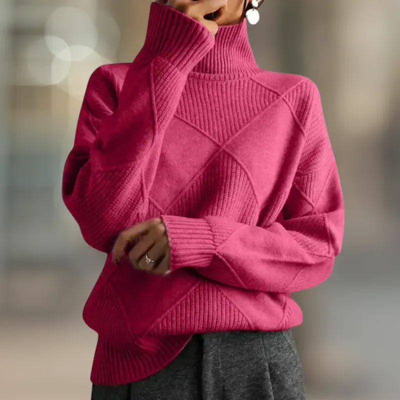 Aspen Ultra Cozy Ribbed Knit Turtleneck Women's Sweater