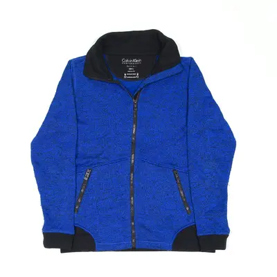 CALVIN KLEIN Jacket Blue Fleece Track Mens S
