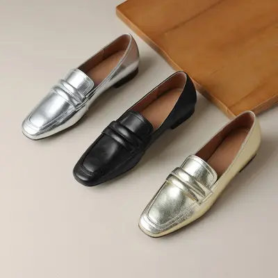 CHIKO Centola Square Toe Block Heels Loafers Shoes
