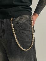 Faux Pearl Decorated Pants Chain for Men, Fashionable Pants Chain for Jeans Trousers, Casual Pants Chain for Daily Wear, Tren...