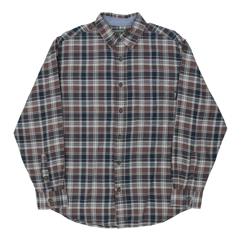 Woolrich Checked Shirt - Medium Navy Cotton