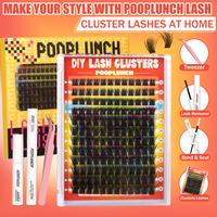 Lashes map for Clusters Kit Dramatic Eyelashes Extension Kit , 8-18mm  Individual Lashes Kit with Lash Bond and Seal Makeup V...
