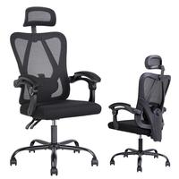 Ergonomic Office Chair,Adjustable,Adjustable headrest with linked armrests, lumbar support and swivel tilt function grey ergo...