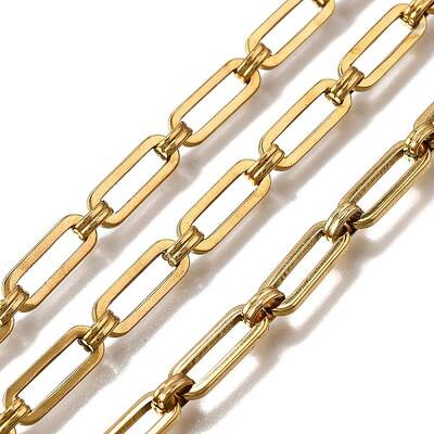 Ion Plating(IP) 304 Stainless Steel Rectangle Link Chains