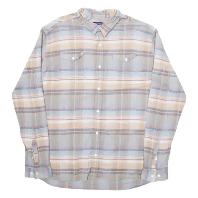 PATAGONIA Mens Shirt Brown Striped Long Sleeve XL
