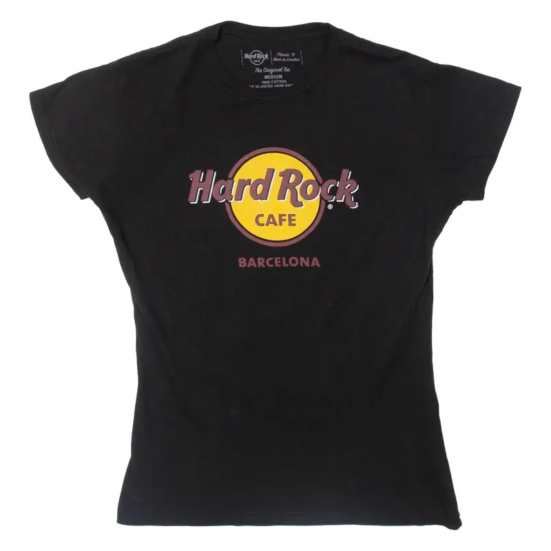 HARD ROCK CAFE Barcelona Womens T-Shirt Black M