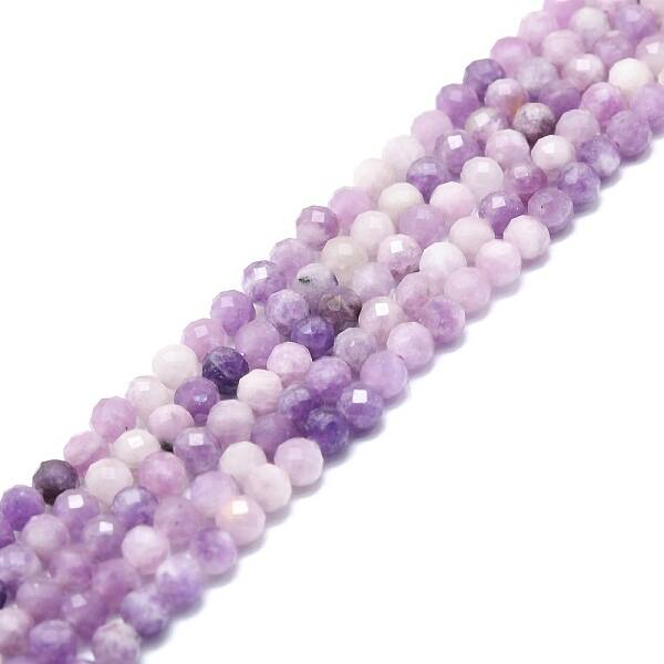 Natural Lepidolite/Purple Mica Stone Beads Strands