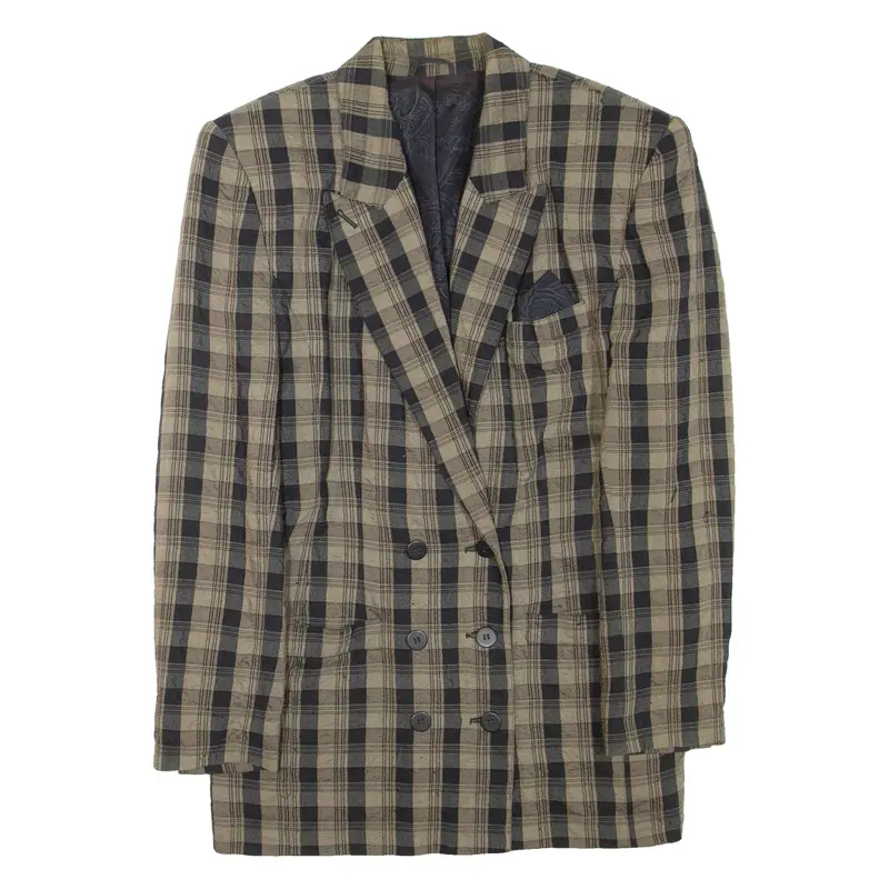 BETTY BARCLAY Womens Blazer Jacket Black Check L
