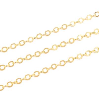 Brass Flat Oval Cable Chains