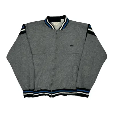 Christian Dior Oversized Varsity Jacket - Large Grey Polyester Blend