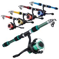Sougayilang Fishing Pole Set Full Kits with Telescopic Fishing Rod and Spinning Reel Baits Hooks Saltwater Travel Pole Set fu...
