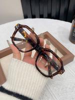 Simple Tortoise Pattern Frame Eyeglasses, Trendy Casual Eyeglasses for Women & Men, Fashion Eyeglasses for Work, Daily Clothi...