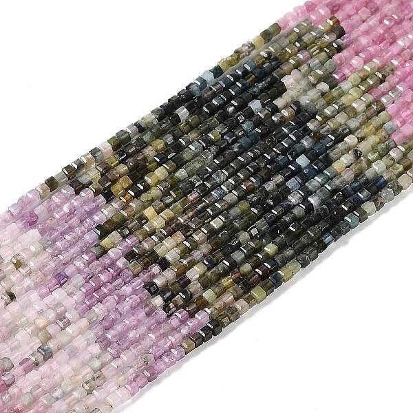 Gradient Color Natural Tourmaline Beads Strands