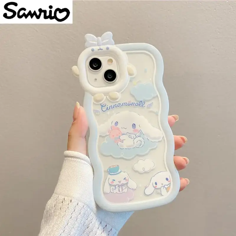 Sanrio Cute Cartoon Rabbit Pattern Phone Case, Full Body Shockproof Phone Protective Cover, Fashion Phone Accessories for iP...