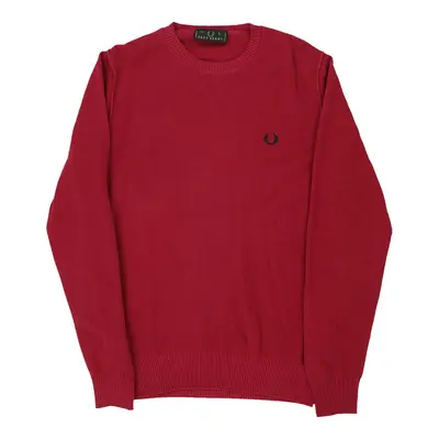 Fred Perry Jumper - Large Red Wool Blend