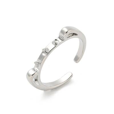 Brass Open Cuff Ring Settings