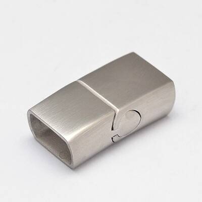 Tarnish Resistant 304 Stainless Steel Magnetic Clasps with Glue-in Ends