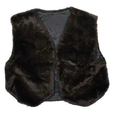 Faux Fur Womens Waistcoat Brown 90s ONE SIZE