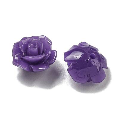 Synthetic Coral Dyed Carved Beads