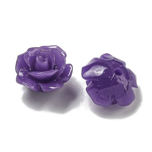 Synthetic Coral Dyed Carved Beads