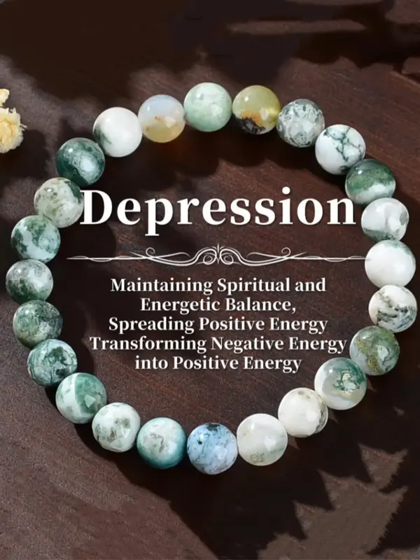 Natural Stone Beaded Bracelet, Fashionable Elastic Bracelet for Women & Men, Trendy All-match & Exquisite Jewelry for Birthda...