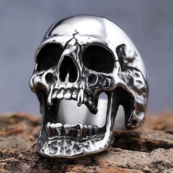 Skull 304 Stainless Steel Finger Rings for Men
