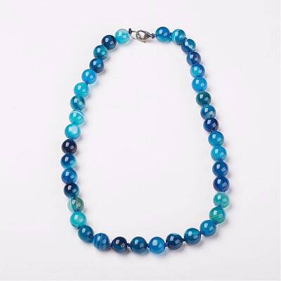 Natural Dyed Agate Beads Necklaces