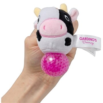 100 Promotional Stress Buster Cow - Plush & Gel Beads