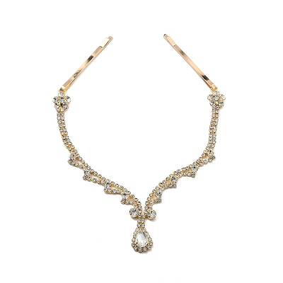 Alloy Rhinestone Hair Chain