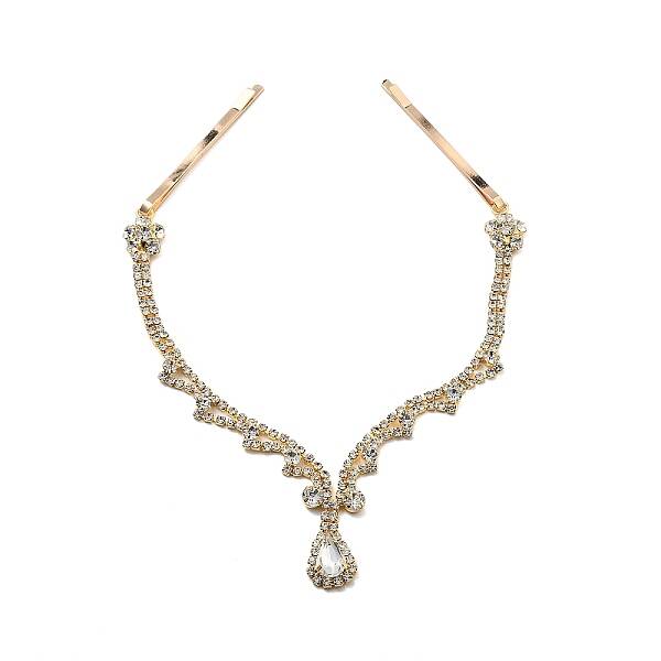Alloy Rhinestone Hair Chain