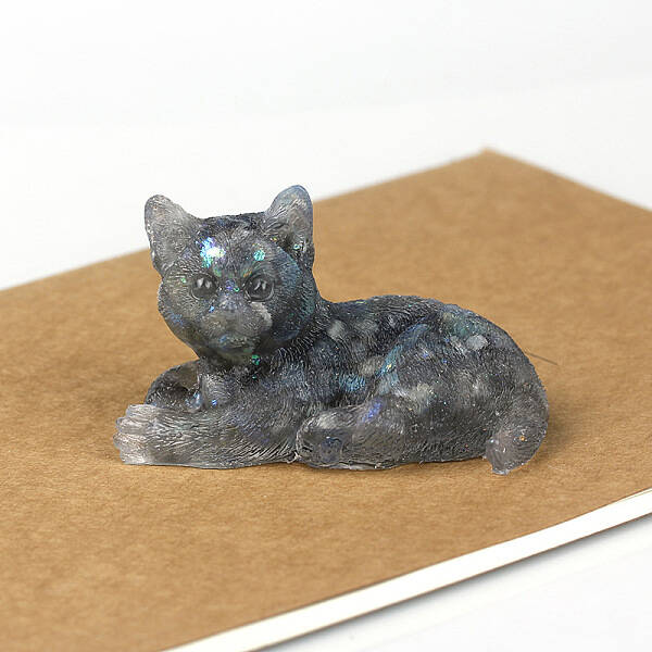 Natural Labradorite Cat Display Decorations