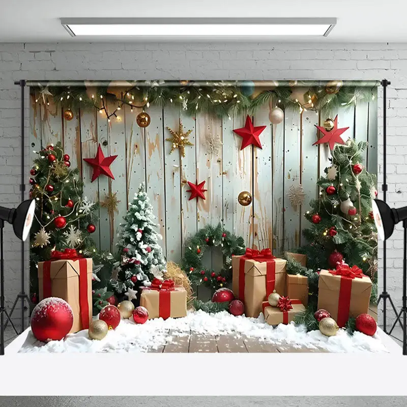 Aperturee Stars Decoration Wall Garland Christmas Backdrop - Aperturee