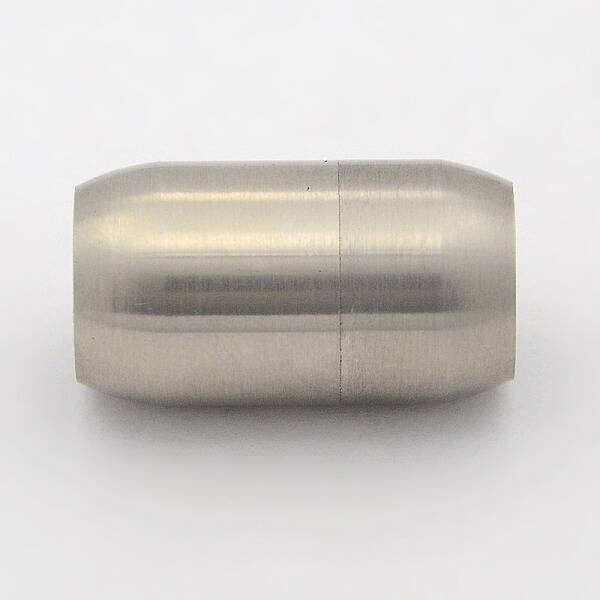 Tarnish Resistant Frosted 304 Stainless Steel Magnetic Clasps with Glue-in Ends