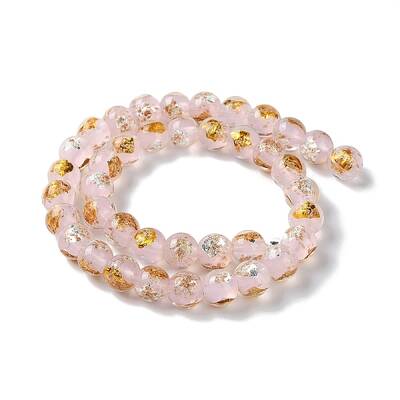 Handmade Gold & Silver Foil Lampwork Beads