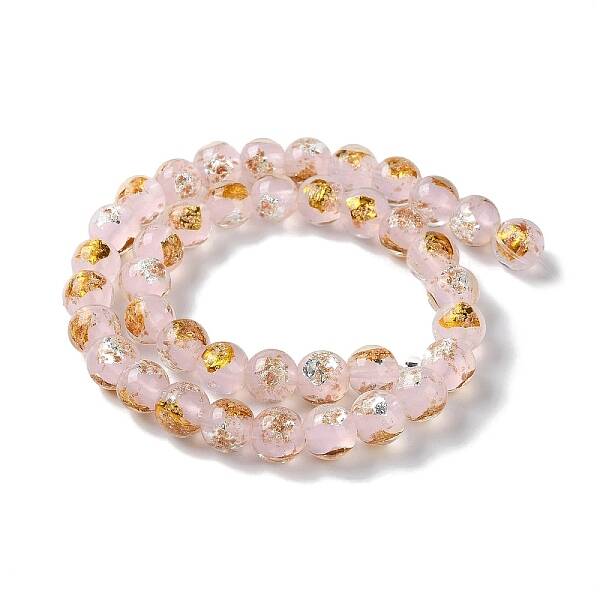 Handmade Gold & Silver Foil Lampwork Beads