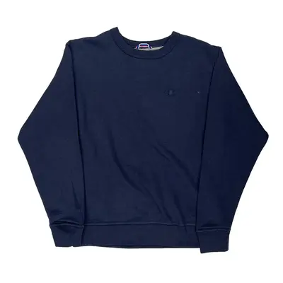 Champion Sweatshirt - Small Navy Cotton Blend