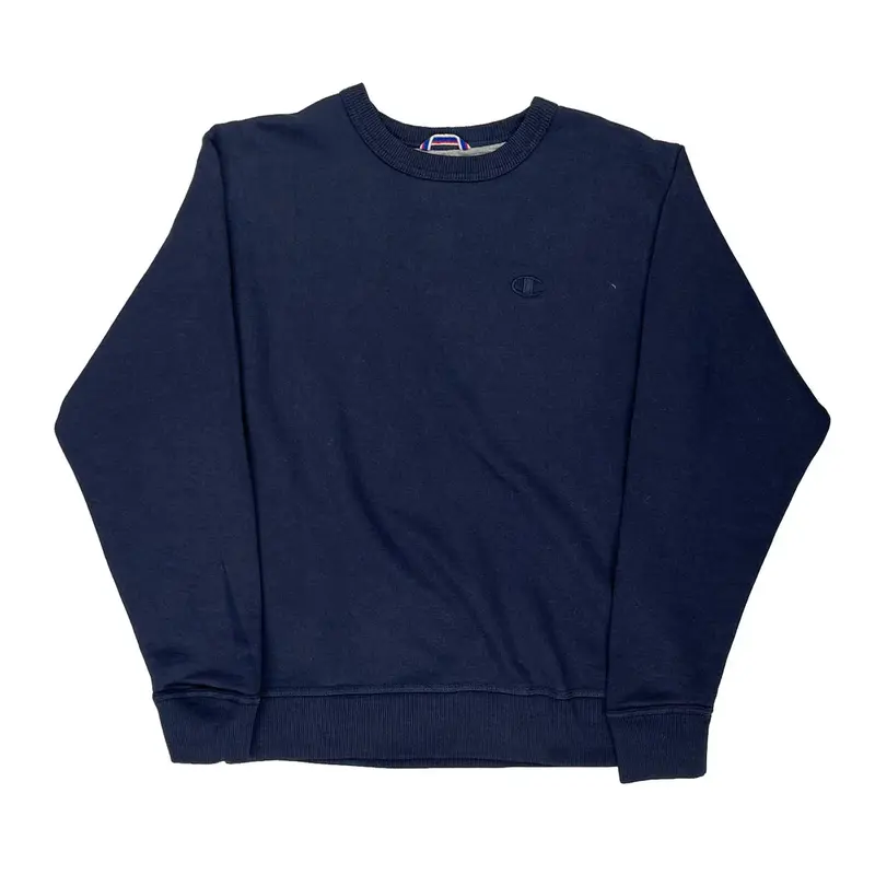 Champion Sweatshirt - Small Navy Cotton Blend