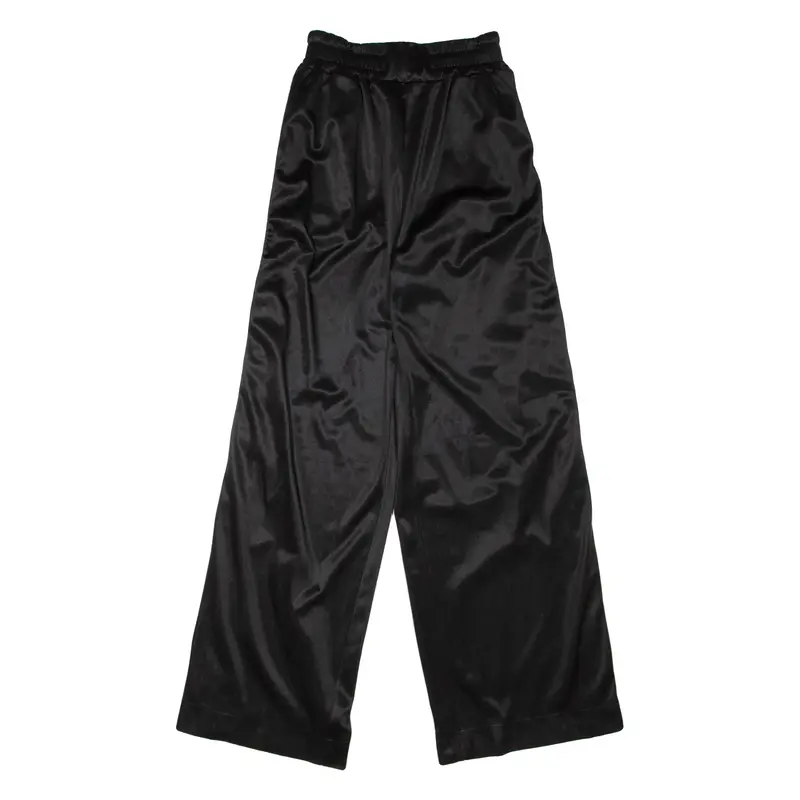 DIESEL Side Poppers Mens Sweatpants Black Wide-Leg S W24 L30