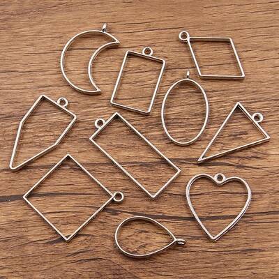 Zinc Alloy Open Back Bezel Pendants