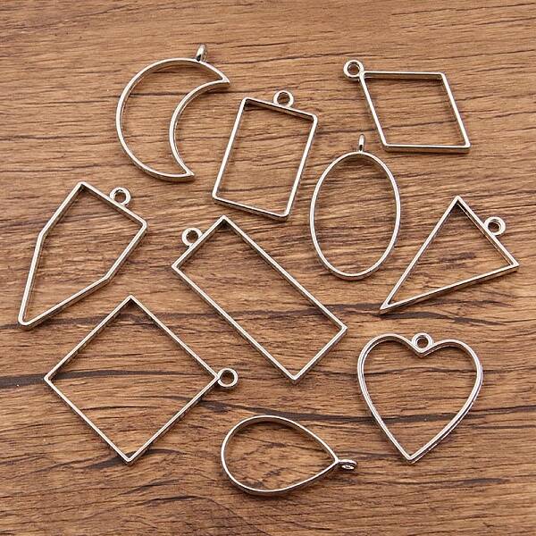 Zinc Alloy Open Back Bezel Pendants